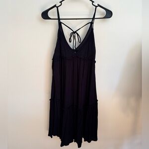 Black Tiered Strappy Dress